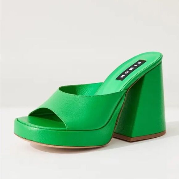 Simon Miller F229 Slice High Heel Sandals in Green, New, Size 36 - Picture 3 of 16